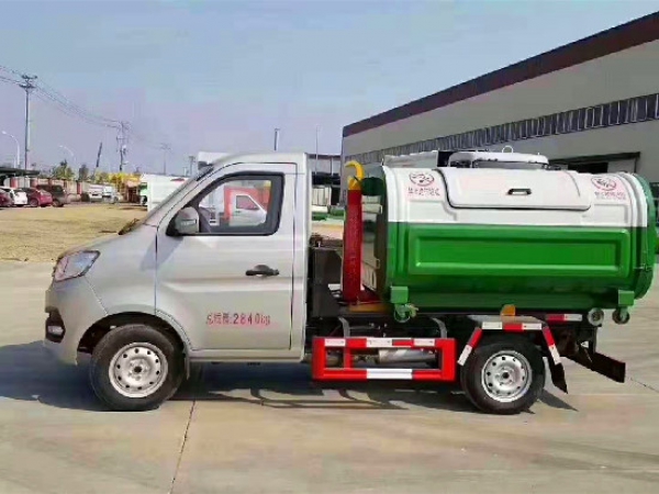 長安國六汽油鉤臂(車廂可卸)式垃圾車(后單輪)3方