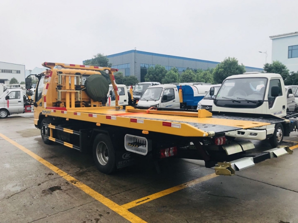 國六江淮康玲藍(lán)牌一拖二清障車