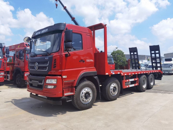陜汽德龍前四后八平板運輸車